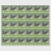 暗いバセットハウンド犬 ラッピングペーパー (フラット)