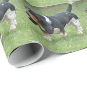 暗いバセットハウンド犬 ラッピングペーパー (ロールコーナー)