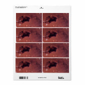 暗いバラの影の塵の雲 ラベル (フルシート)