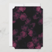 暗いバラガーデン日付カードを保存 セーブザデート (裏面)