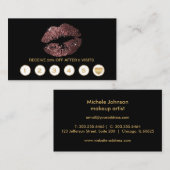 暗いバラグリッターリップロイヤリティカード – 黒 ロイヤリティカード (正面/裏面)