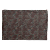 暗いバラゴシックデザイン枕ローケース。カスタマイズ可能 枕カバー (裏面)