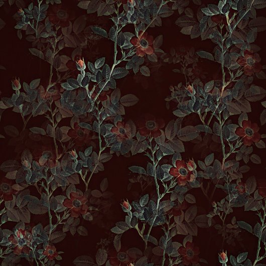 暗いバラゴシック風シャワーカーテン シャワーカーテン