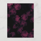 暗いバラ庭園の結婚式挿入カード エンクロージャーカード (裏面)