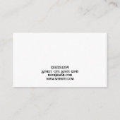 暗いバラ白黒タトゥーアーティスト 名刺 (裏面)