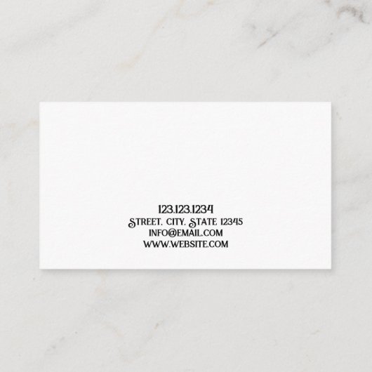 暗いバラ白黒タトゥーアーティスト 名刺 (裏面)