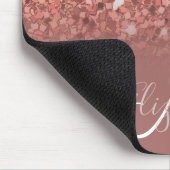 暗いバラ金ゴールドグリッターきらきら光る パーソナライズされた マウスパッド (コーナー)