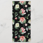 暗いバラ |春花模様結婚のメニュー メニュー (裏面)