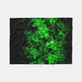 暗いパターンで輝く フリースブランケット (正面(横))