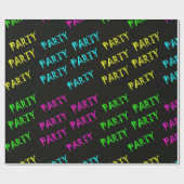 暗いパーティーの包装紙または旗の白熱 ラッピングペーパー (フラット)