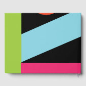 暗いパーティー幾何学模様の甘い16ネオン ゲストブック (裏面)