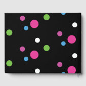 暗いパーティー水玉模様の甘い16ネオン ゲストブック (裏面)