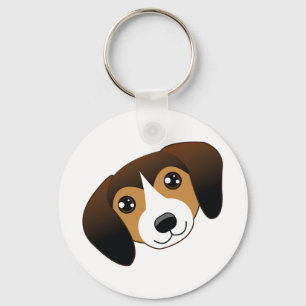 暗いビーグル犬Keychain キーホルダー