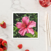 暗いピンクのハイビスカス スタンダードカクテルナプキン (インサイチュ)