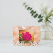 暗いピンクのバラは名刺感謝していしています 名刺 (スタンド正面)