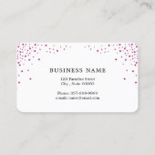 暗いピンクのメーキャップアーティストが付いているモダンな鞭 名刺 (裏面)