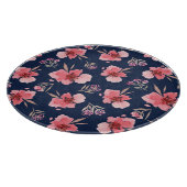 暗いピンクの水彩画パターン カッティングボード (角)