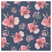 暗いピンクの水彩画パターン ファブリック (クローズアップ)