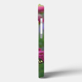 暗いピンクの花の黒いアゲハチョウの蝶 Case-Mate iPhoneケース (裏面 / 左)