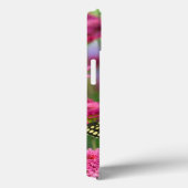 暗いピンクの花の黒いアゲハチョウの蝶 Case-Mate iPhoneケース (裏面 / 右)