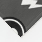 暗いファンキースカルパターン フリースブランケット (角)