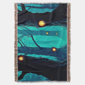 暗いファンタジーの森の謎 スローブランケット (正面縦)