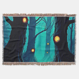 暗いファンタジーの森の謎 スローブランケット