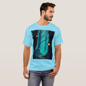 暗いファンタジーの森の謎 Tシャツ (正面フル)