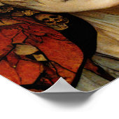 暗いファンタジーゴシックスカル女性2 ポスター (角)