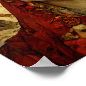 暗いファンタジーゴシックスカル女性3 ポスター (角)