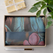 暗いファンタジーゴシックブルーガルゴイレデクページ 薄葉紙 (ギフト)