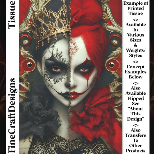 暗いファンタジーゴシック様式クイーンアートDA4Lデクページ 薄葉紙