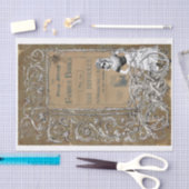 暗いファンタジーブックカバーの切り離しティッシュペーパー 薄葉紙 (クラフト)