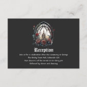 暗いファンタジー城の窓ゴシック結婚ズ エンクロージャーカード (正面)