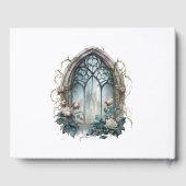 暗いファンタジー城の窓ゴシック結婚ズ ゲストブック (裏面)