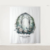 暗いファンタジー城の窓ゴシック結婚ズ タペストリー (正面)