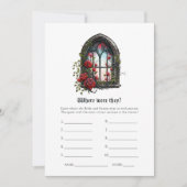 暗いファンタジー城の窓ゴシック結婚ズ 招待状 (正面)