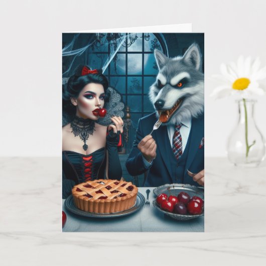 暗いファンタジー衝突誕生日 カード (小さな植物)