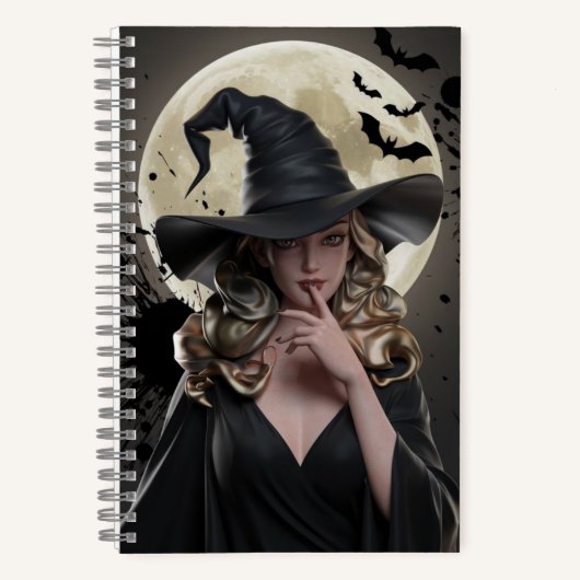 暗いファンタジー魔女ノートブック ノートブック (正面)