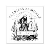 暗いファンタジー魔術師Ex Libris Libraryブック セルフインキングスタンプ (デザイン)