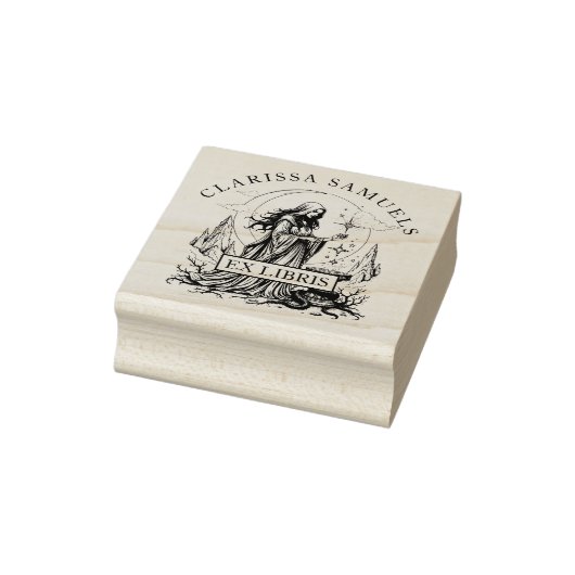 暗いファンタジー魔術師Ex Libris Libraryブック ラバースタンプ (スタンプ)