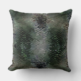 暗いファンドに浮かぶ派手なうろこ板 クッション