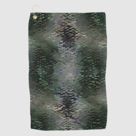 暗いファンドに浮かぶ派手なうろこ板 ゴルフタオル
