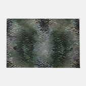 暗いファンドに浮かぶ派手なうろこ板 ドアマット (正面)