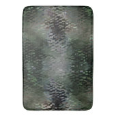 暗いファンドに浮かぶ派手なうろこ板 バスマット (正面縦)