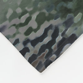 暗いファンドに浮かぶ派手なうろこ板 フリースブランケット