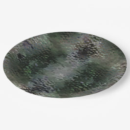 暗いファンドに浮かぶ派手なうろこ板 ペーパープレート