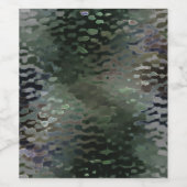 暗いファンドに浮かぶ派手なうろこ板 ワインラベル (シングルラベル)