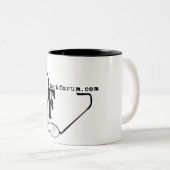 暗いフォーラムのマグ ツートーンマグカップ (正面右)