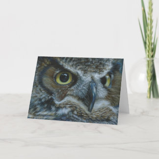 暗いフクロウの挨拶状 カード